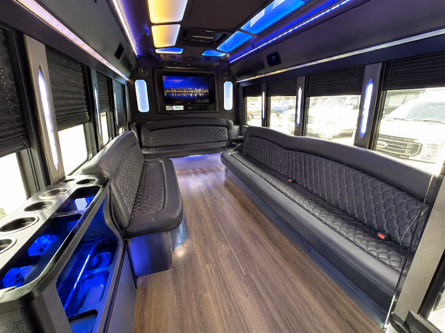 Portland Birthday, Sweet 16, & Quinceañera Transportation party bus exterior