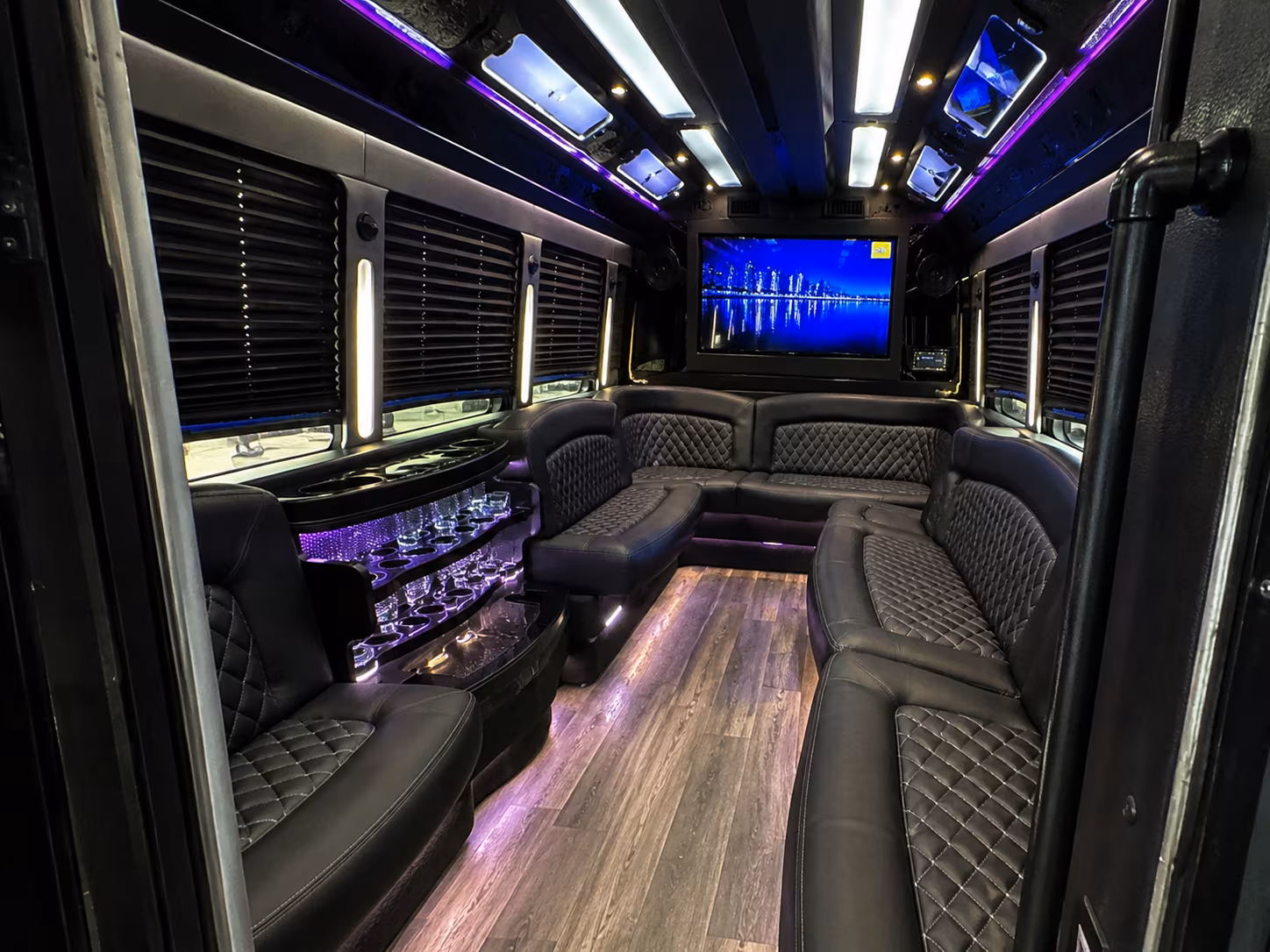 Portland Birthday, Sweet 16, & Quinceañera Transportation party bus exterior