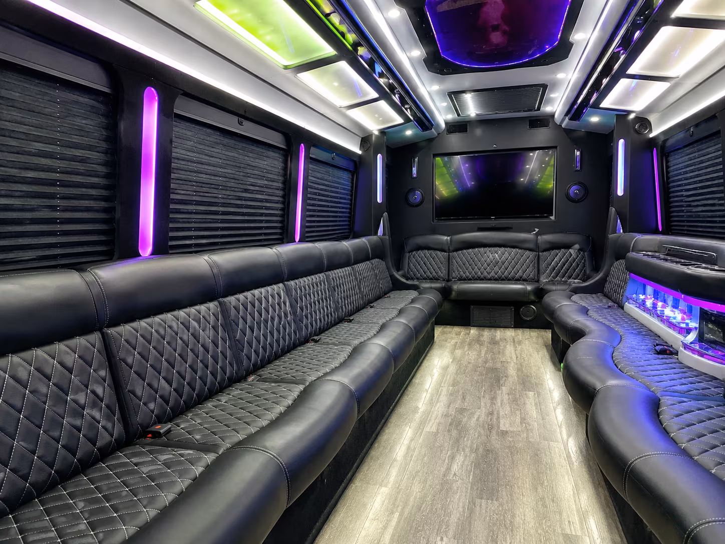 Portland Concert & Music Festival Transportation party bus interior