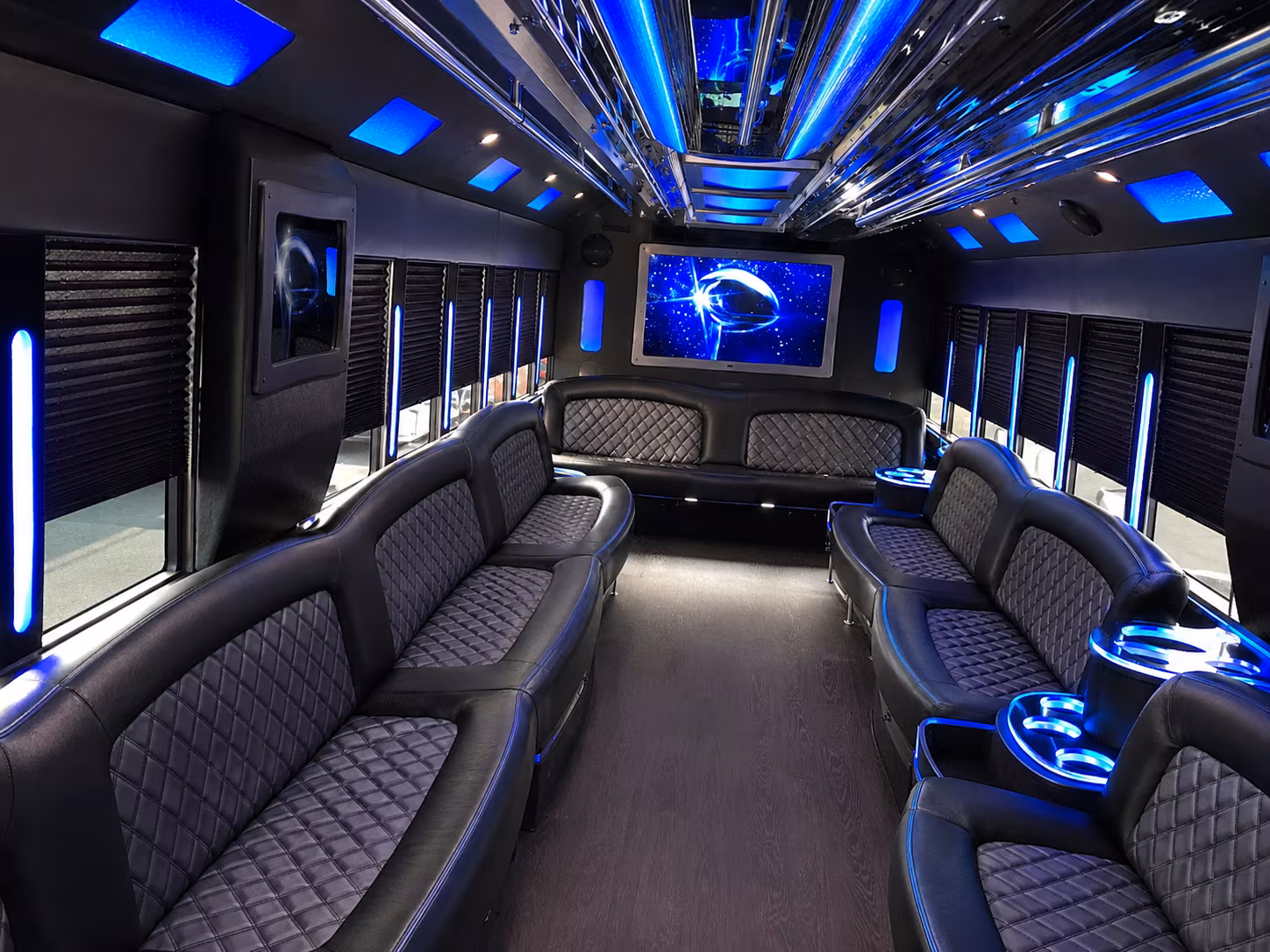 Portland Prom & Homecoming Transportation party bus interior