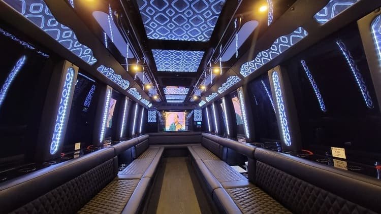 40 Passenger Limo Bus Interior